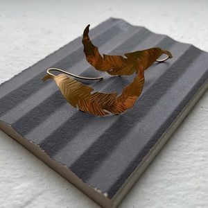 12k Gold Leaf Earrings